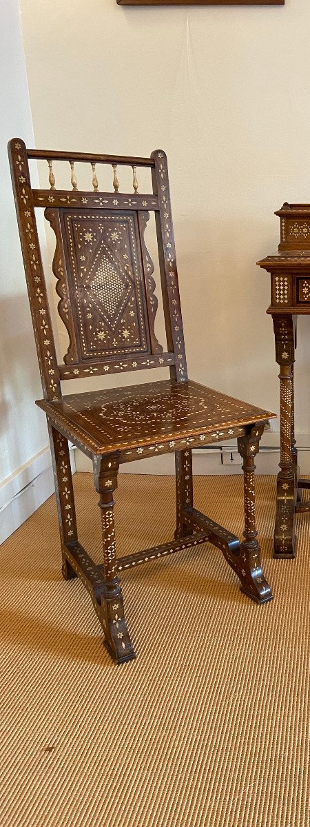 Orientalist Marquetry Chair-photo-2