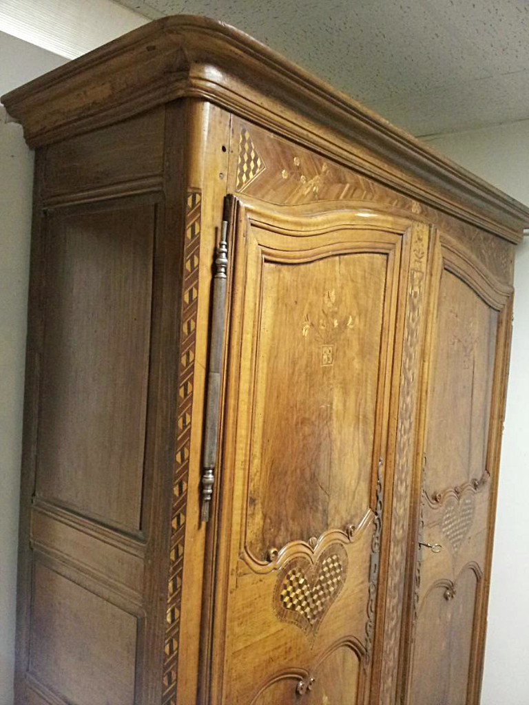 Inlaid Armoire XIXeme-photo-3