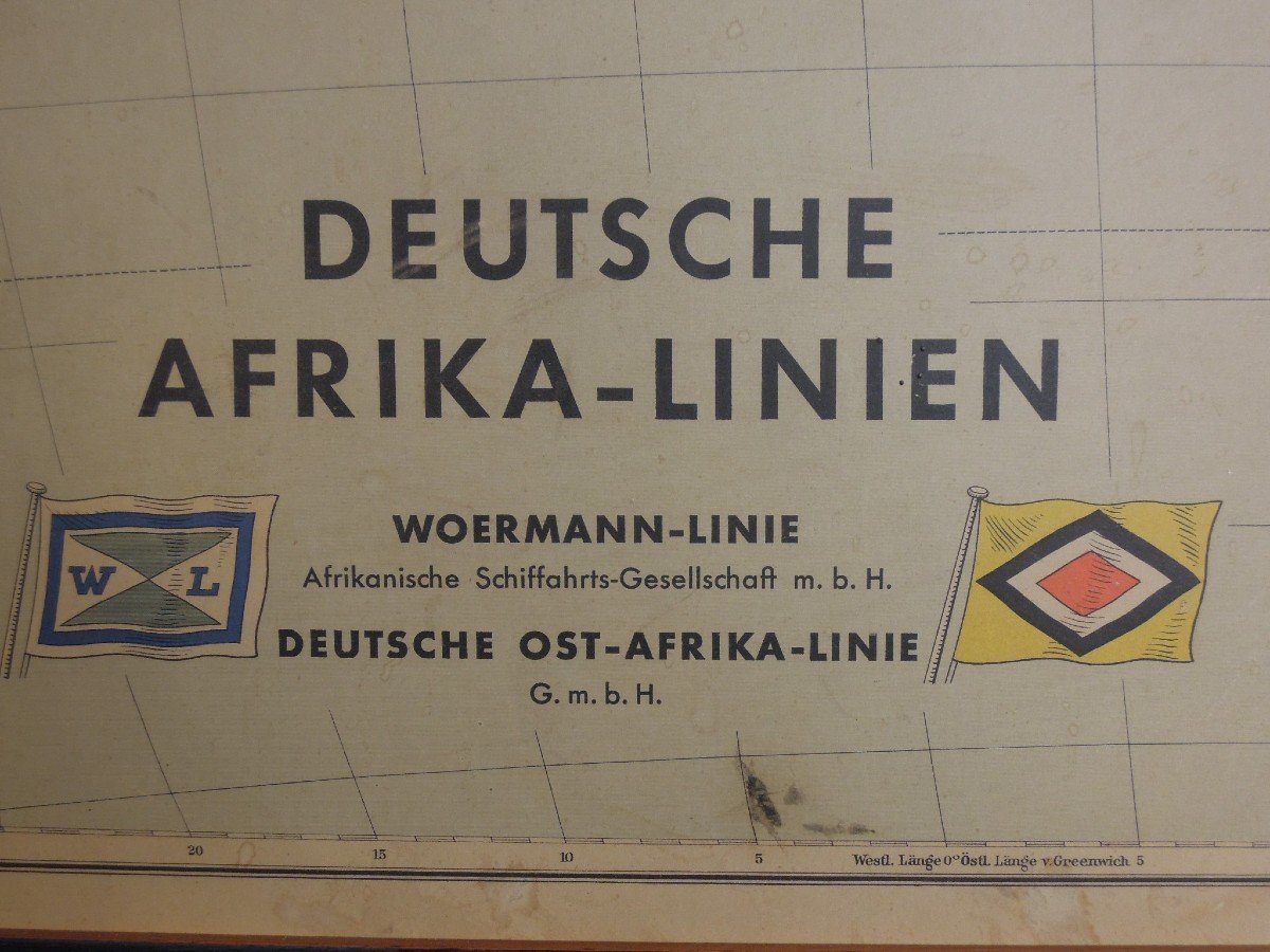 Large Map Of Africa From 1960 For The Dal By Georg Westermann In Brunswick-photo-3