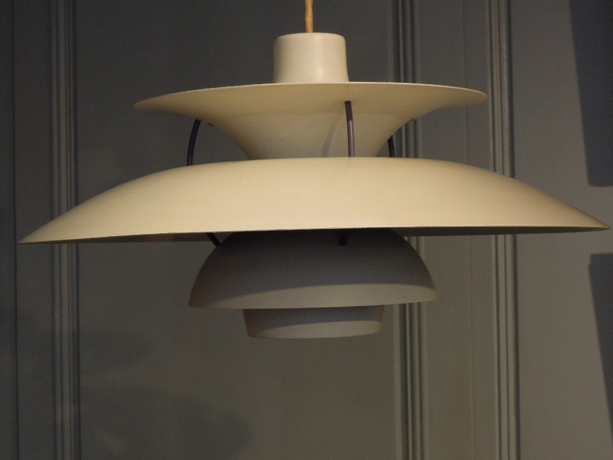 Design scandinave : suspension PH5 de Poul Henningsen pour Louis Poulsen,  années 70-photo-4