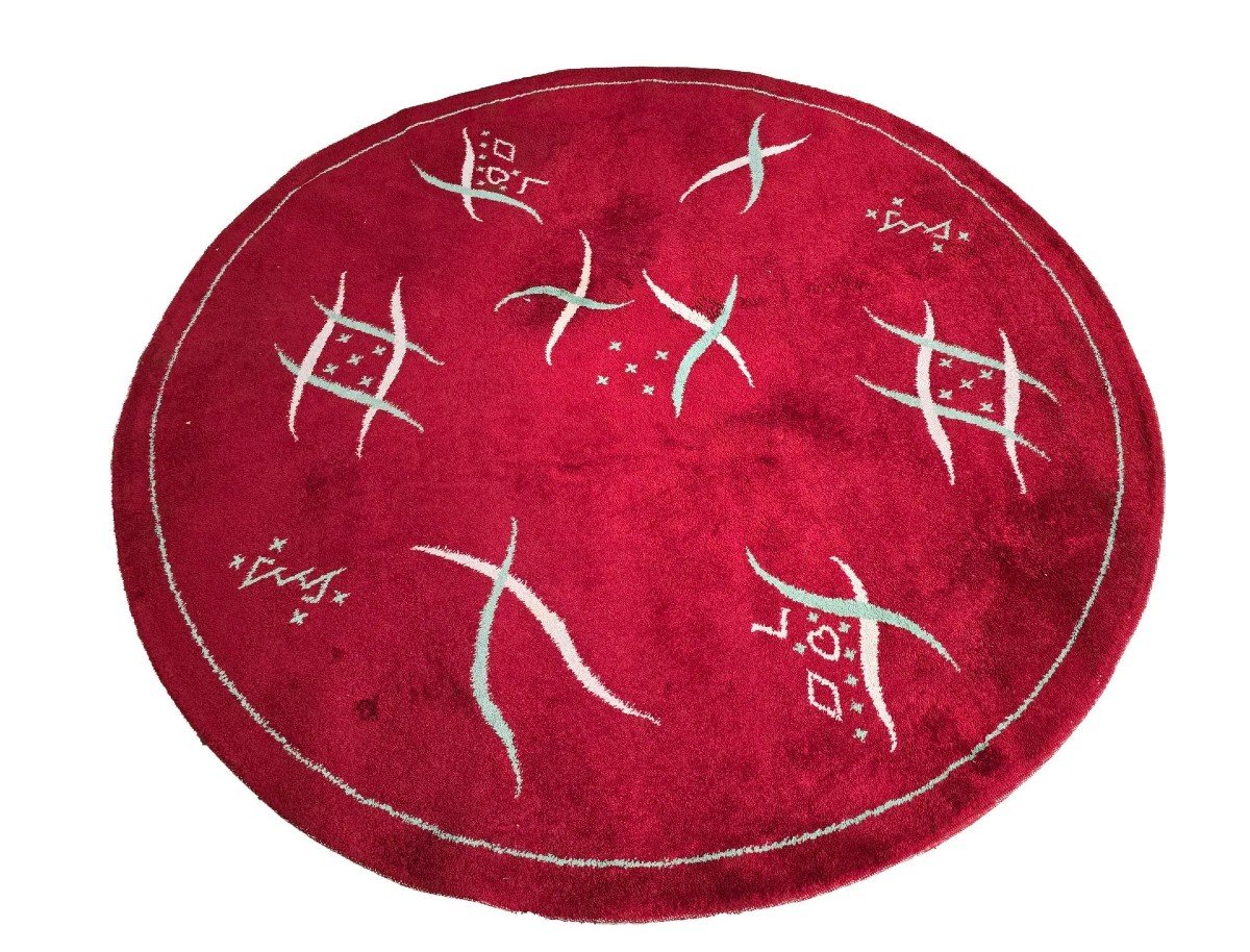 Large Round Art Deco Rug -photo-1