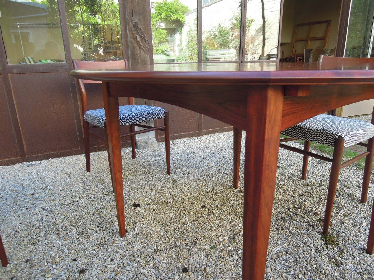 Vintage Scandinavian Design: Rosewood Dining Table, Integrated Extension-photo-6