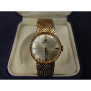 Tissot Women's Mechanical Wrist Watch In 18k Solid Gold