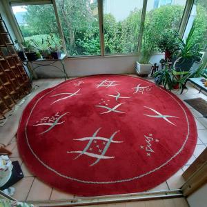 Large Round Art Deco Rug 