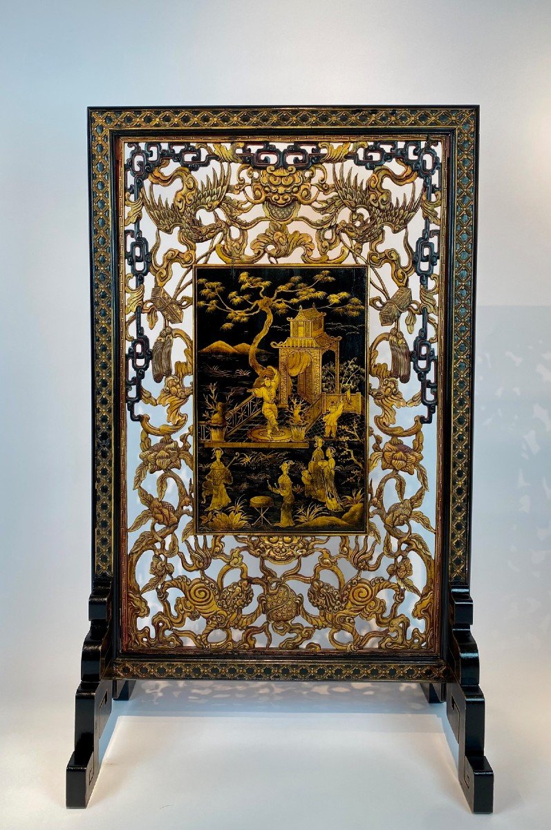 Wooden Firewall, Chinese Work From The End Of The 19th Century