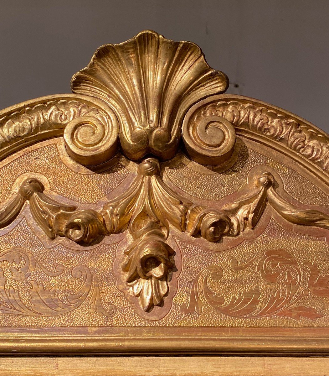 Pair Of Regency Style Showcases In Golden Wood. Napoleon III Period.-photo-3