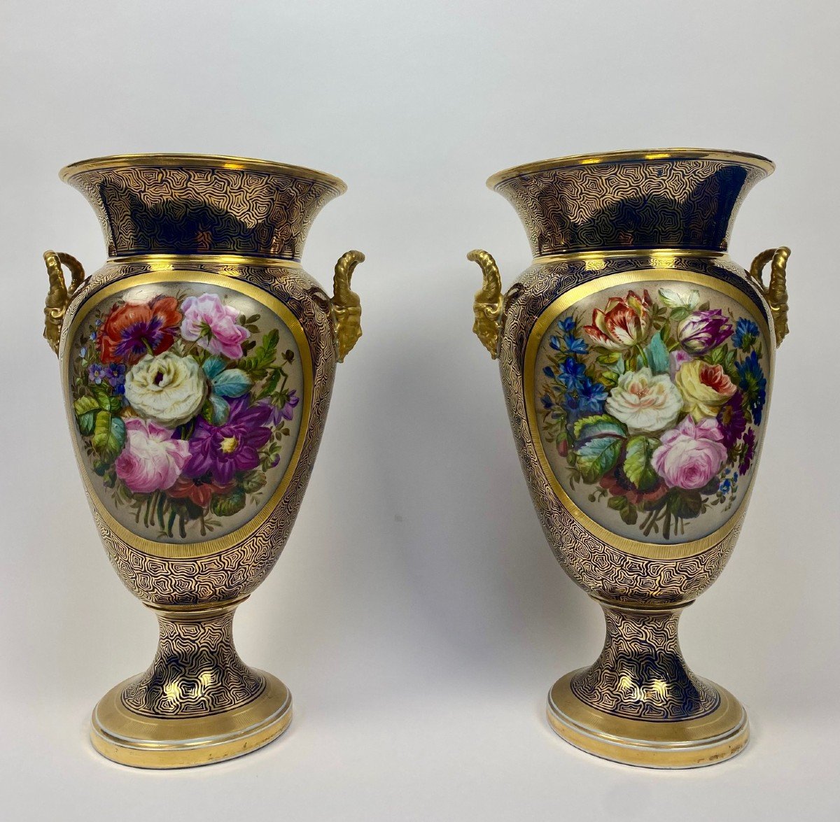 Pair Of Bayeux Porcelain Vases.-photo-4