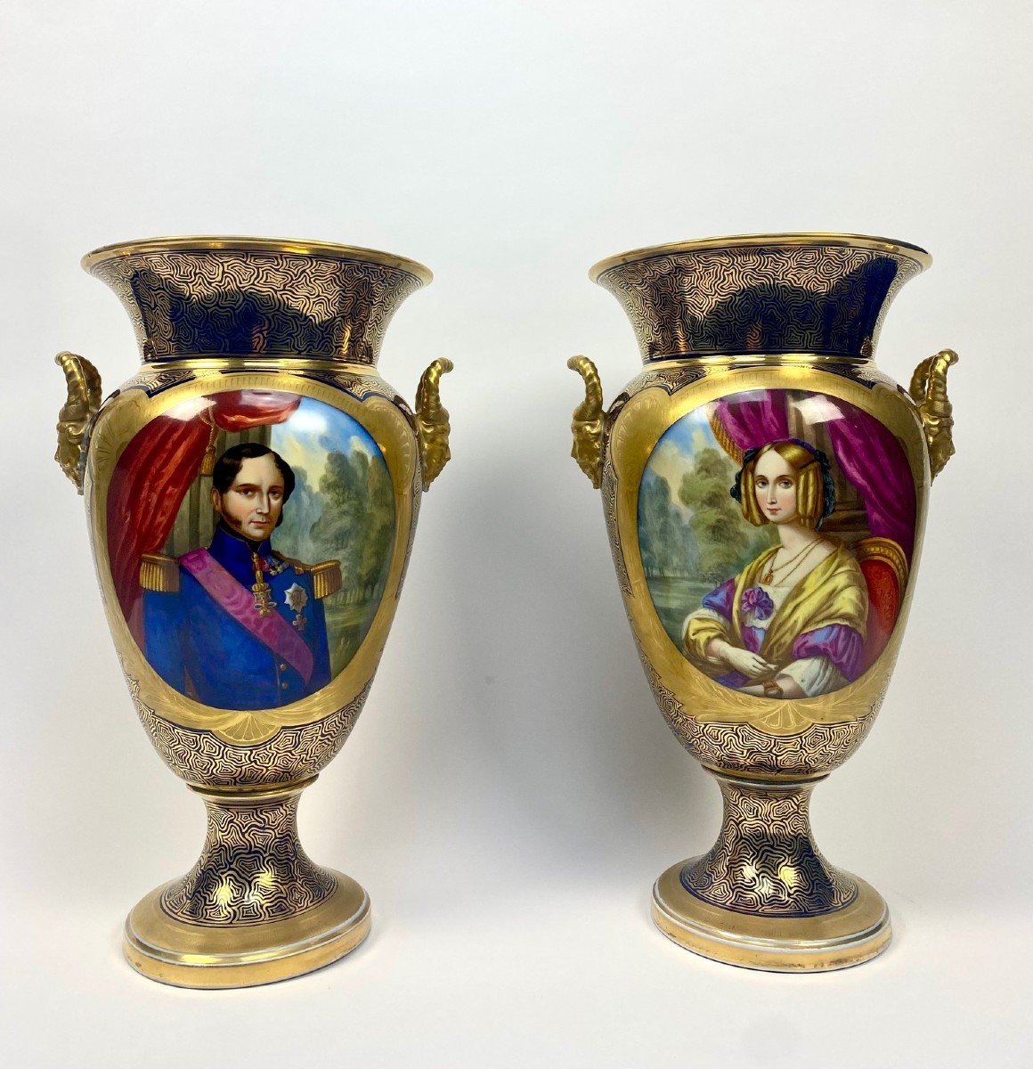 Pair Of Bayeux Porcelain Vases.