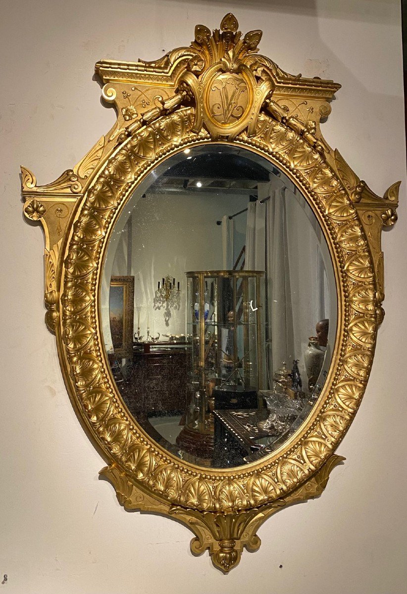 Grand Miroir Napoleon III.    H 186cm X 138 Cm!-photo-3