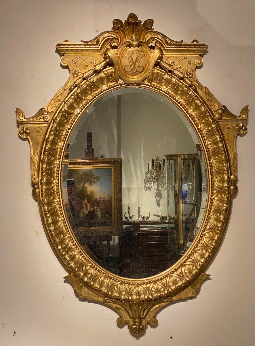 Grand Miroir Napoleon III.    H 186cm X 138 Cm!-photo-5