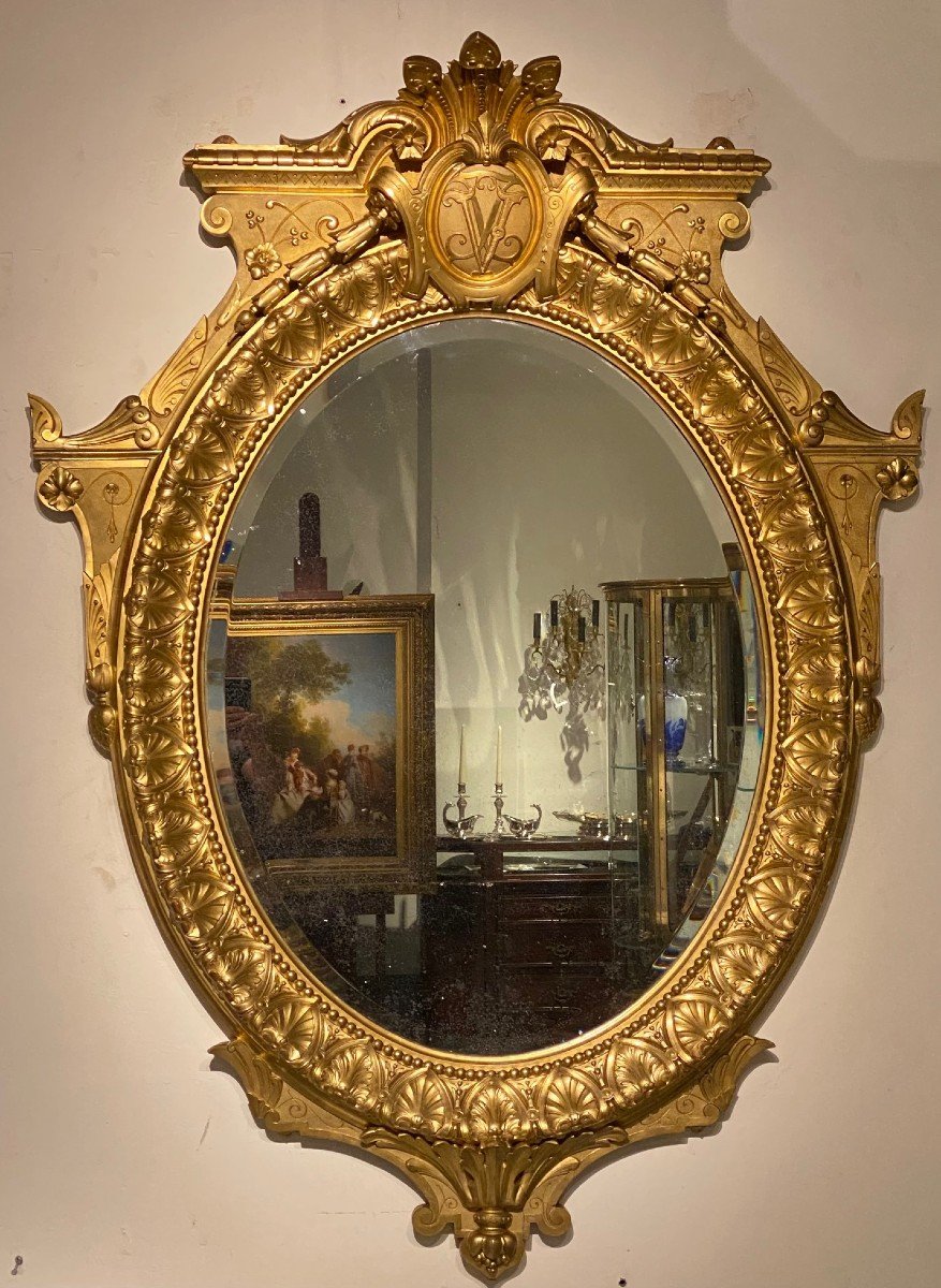 Grand Miroir Napoleon III.    H 186cm X 138 Cm!-photo-6