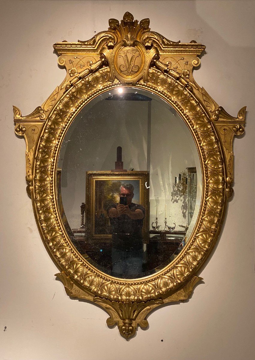 Grand Miroir Napoleon III.    H 186cm X 138 Cm!-photo-7