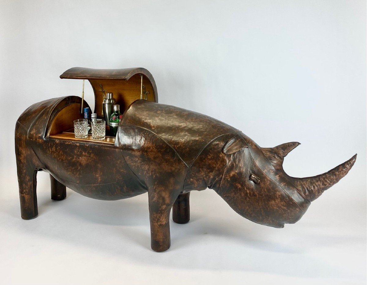 A Leather Rhino Bar By Dimitri Omersa.