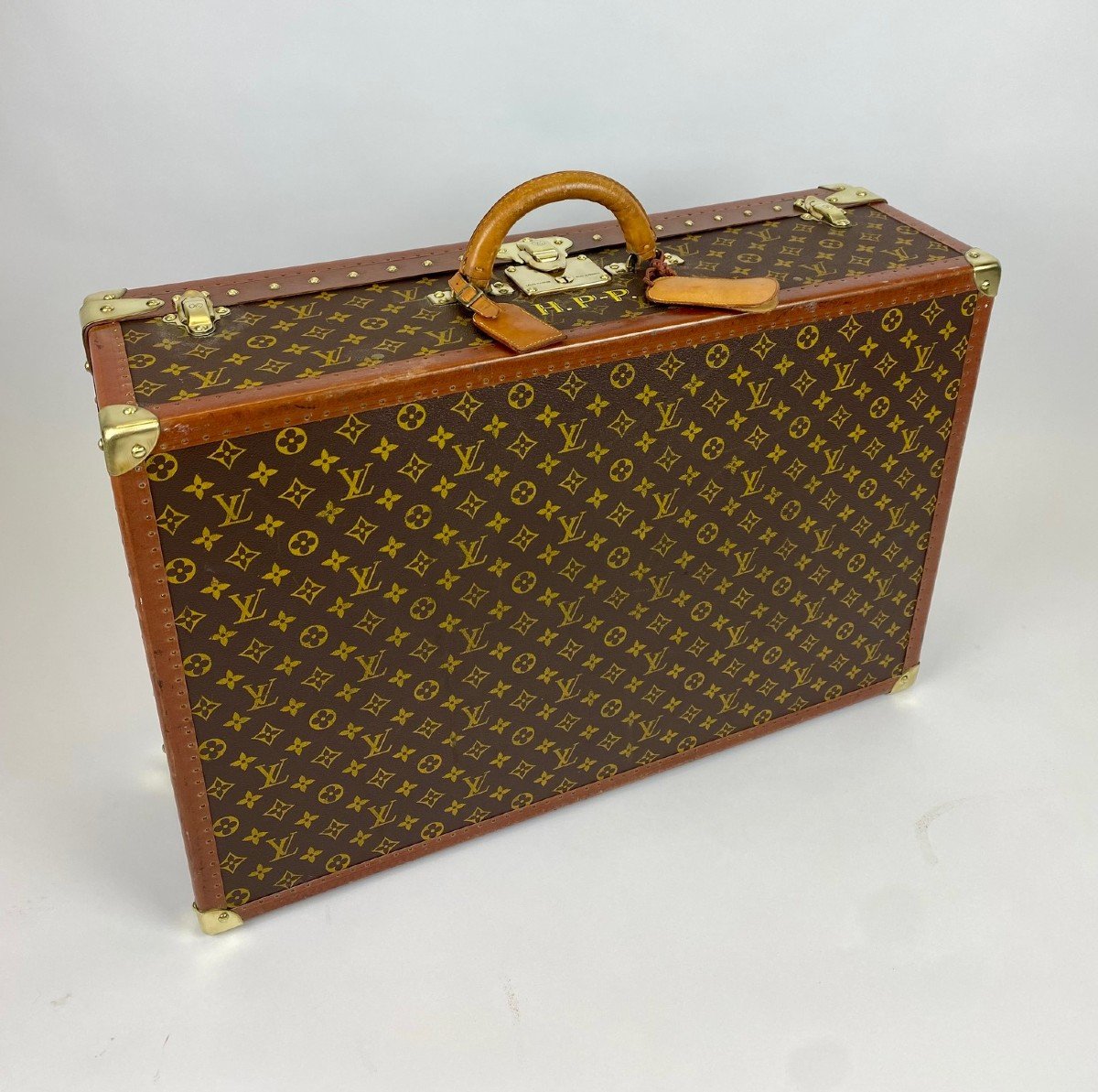 Valise Louis Vuitton Alzer 70 En Toile Monogram Et Cuir Naturel-photo-2