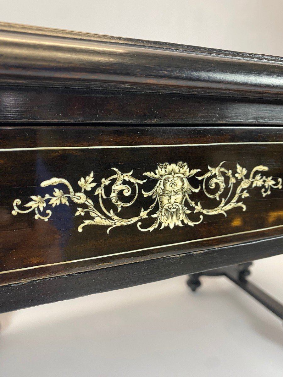 Ebony And Ivory Desk - 19th Century-photo-8