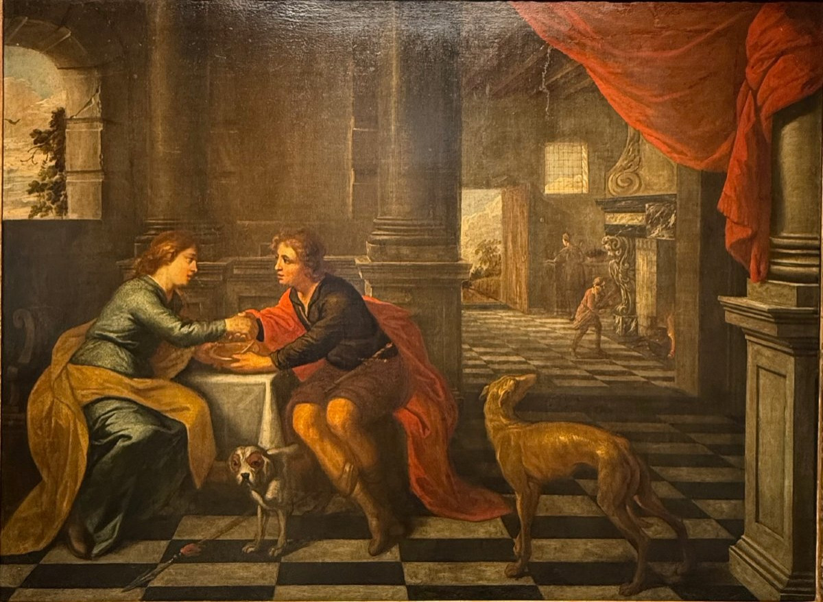 Painting, Oil On Canvas, Antwerp School, Circa 1700.-photo-3