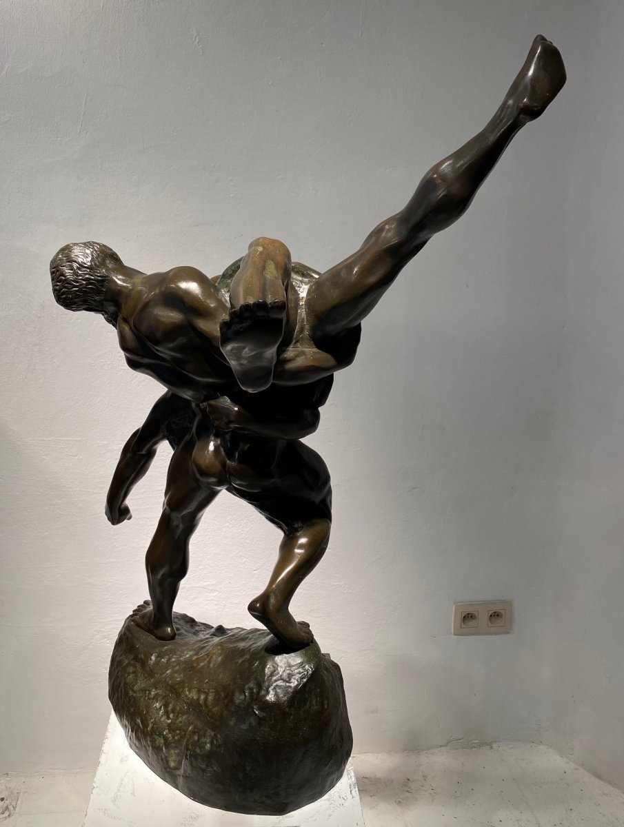 Large Bronze XIX, Jef Lambeaux (1852-1908), The Wrestlers-photo-7