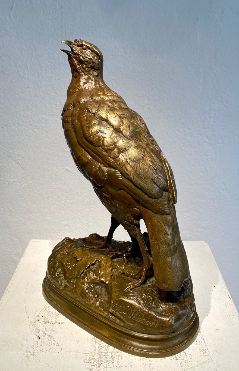 Bronze Partridge By Alfred Dubucand (french, 1828–1894)-photo-2