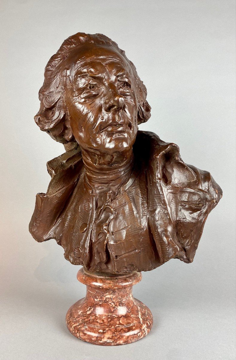 Bust Of A Gentleman In Terracotta, Late Eighteenth - Early Nineteenth Century.-photo-6