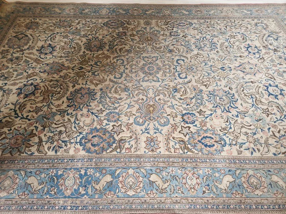 Antique Persian Rug By Ghom 355 X 232 Cm Wool And Silk-photo-4