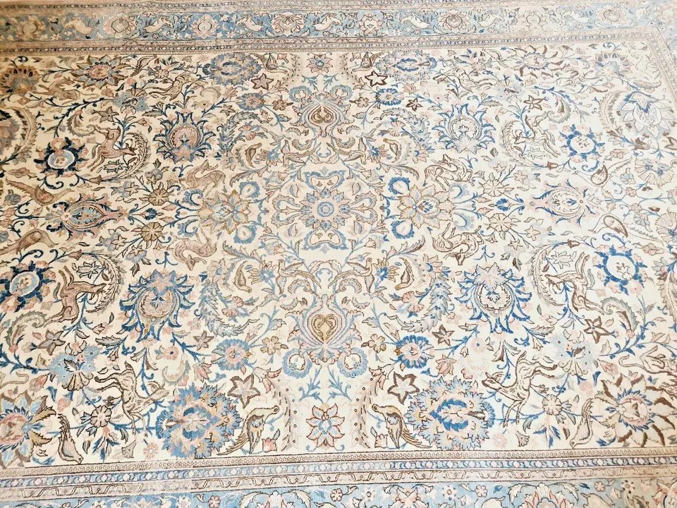 Antique Persian Rug By Ghom 355 X 232 Cm Wool And Silk-photo-1