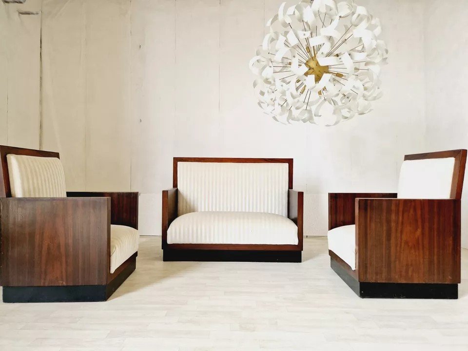 Modern Cube Style Art Deco Living Room Set-photo-2