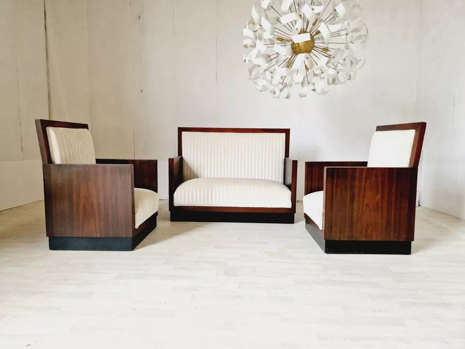 Modern Cube Style Art Deco Living Room Set-photo-4