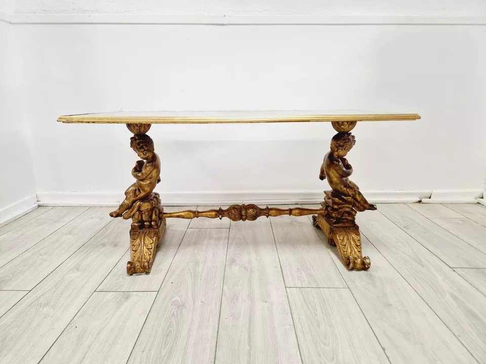 Antique Baroque Coffee Table, Italy-photo-7