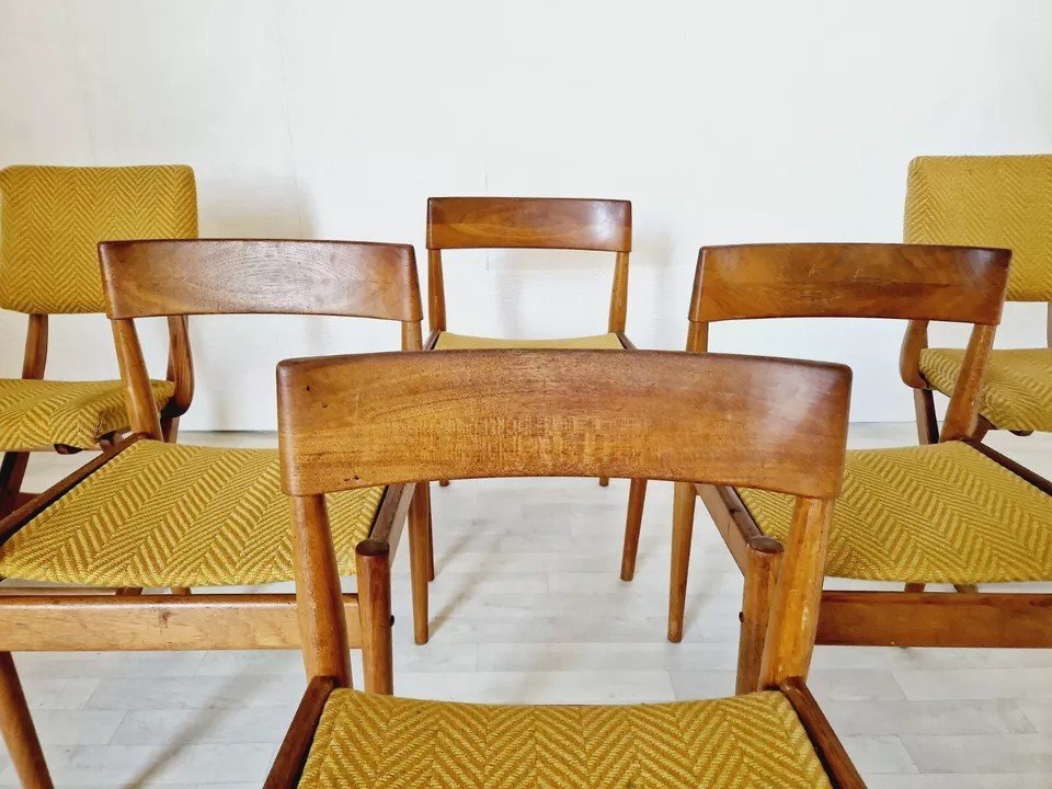 Ensemble De 6 Chaises De Salle à Manger Vintage 4 Grete Jalk Pour Poul Jeppesen-photo-6