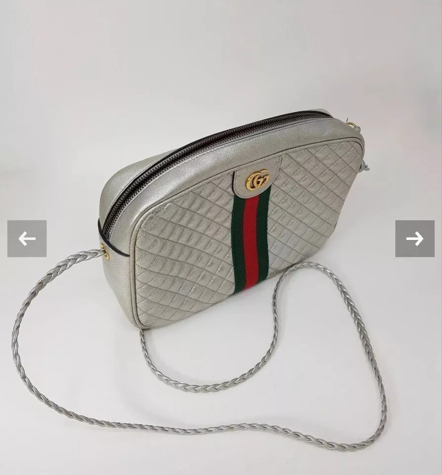 Sac à Main Gucci Cg Pour Femmes En Cuir Marmont, Authentique-photo-4