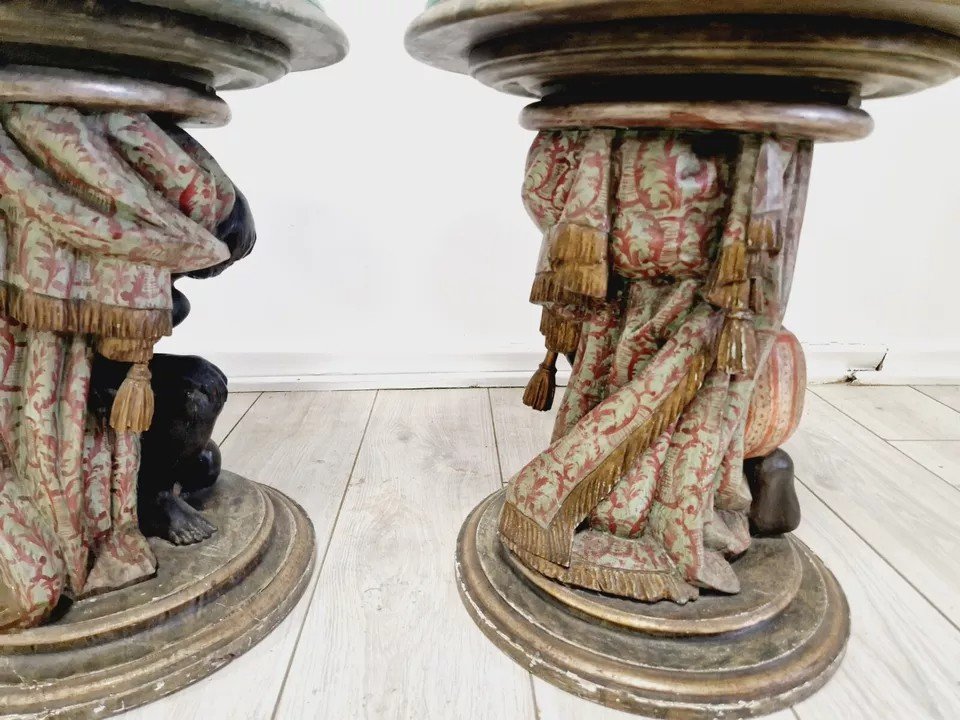 Pair Of Antique Venetian Gueridons-photo-3