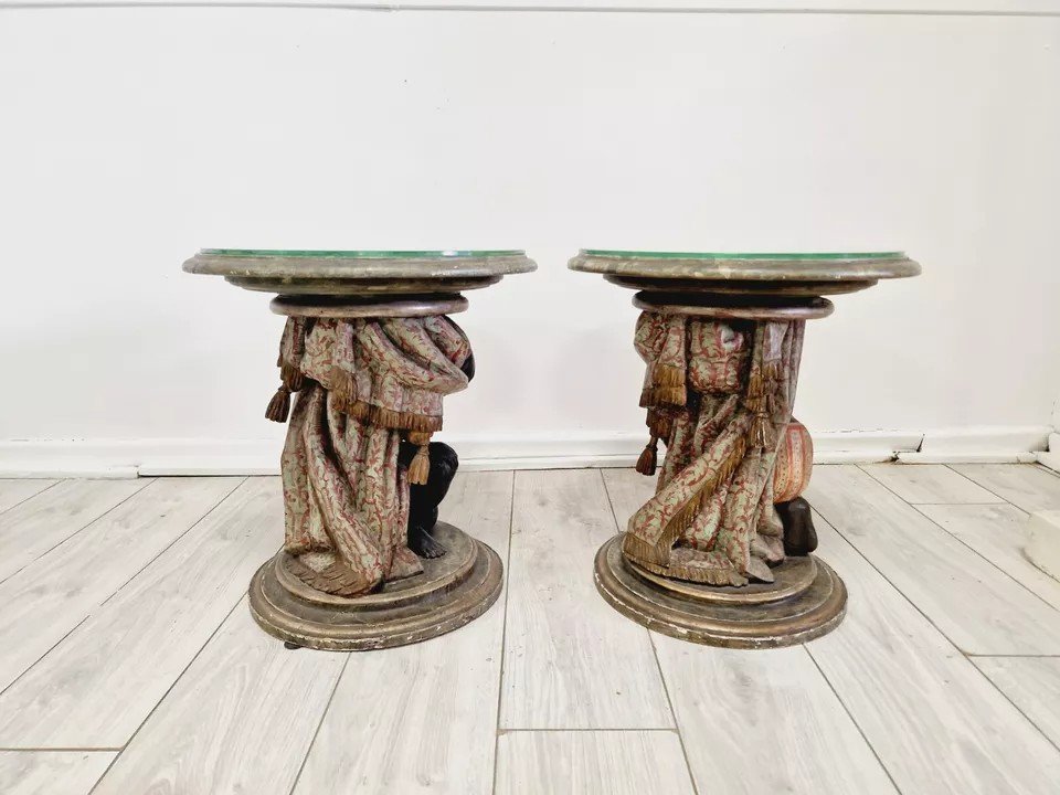 Pair Of Antique Venetian Gueridons-photo-4