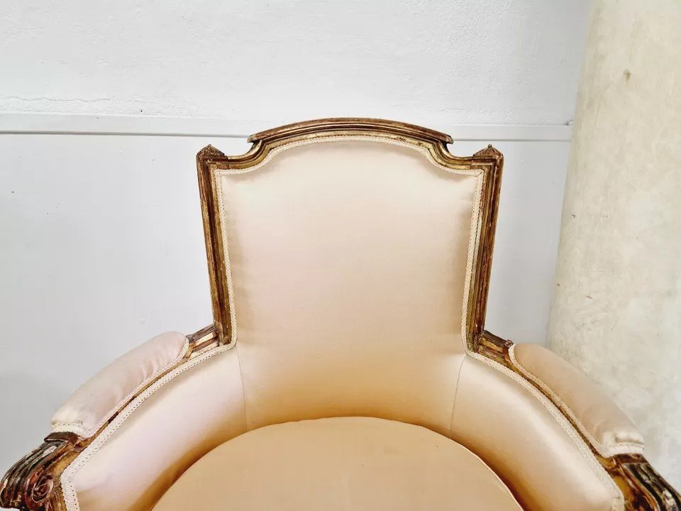 Pair Of Antique Louis XVI Bergère Armchairs-photo-3