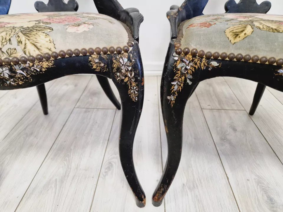 Pair Of Antique Napoleon Chairs-photo-1