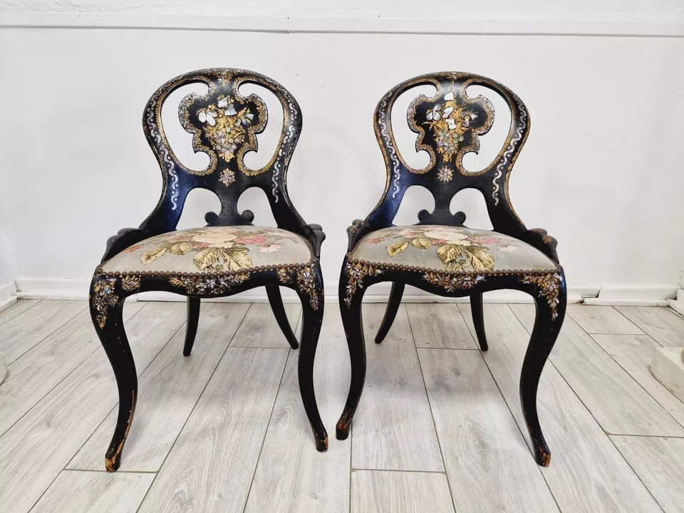 Pair Of Antique Napoleon Chairs-photo-2