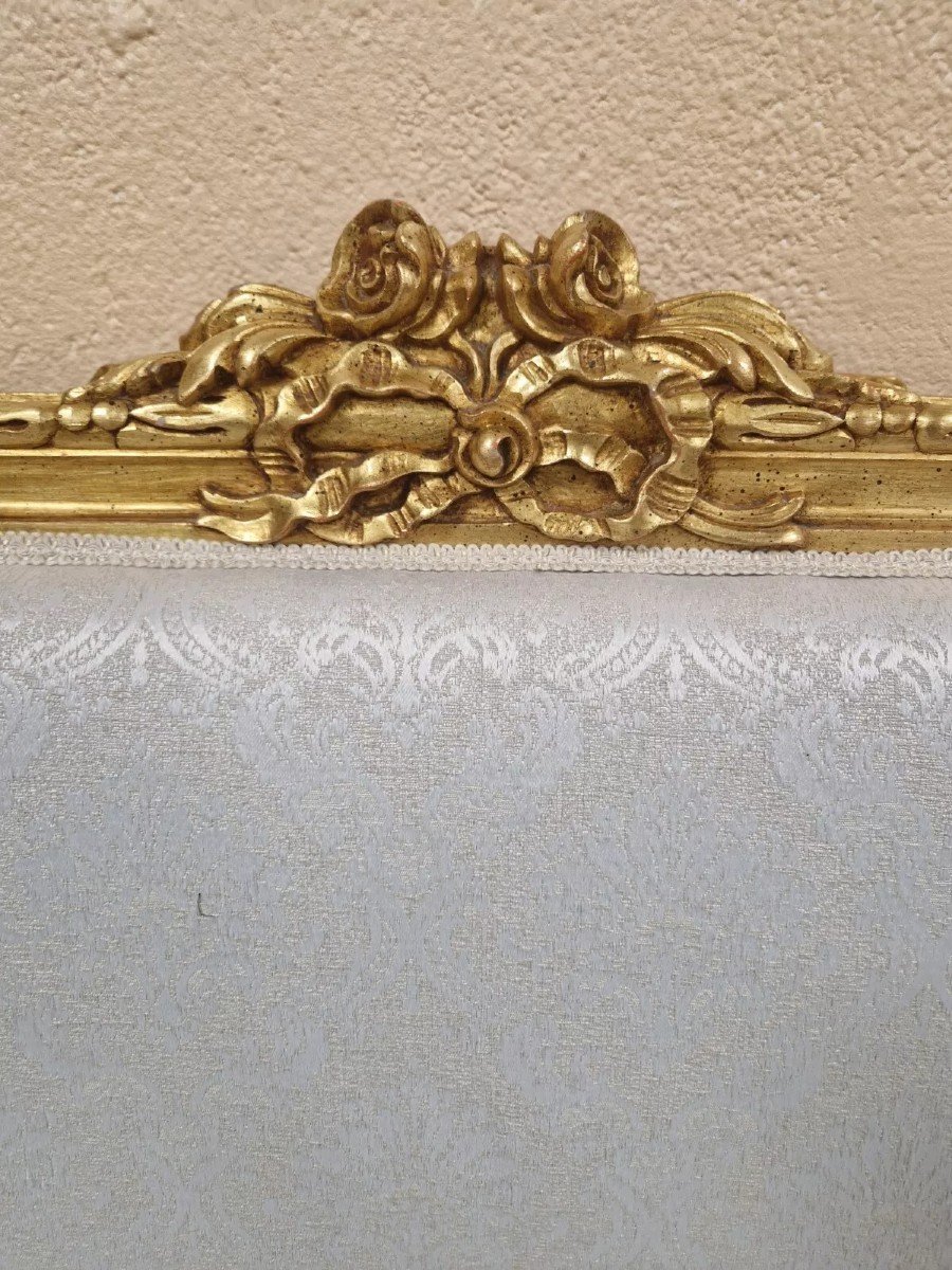 Louis XVI Style King Size French Gilded Bed-photo-3