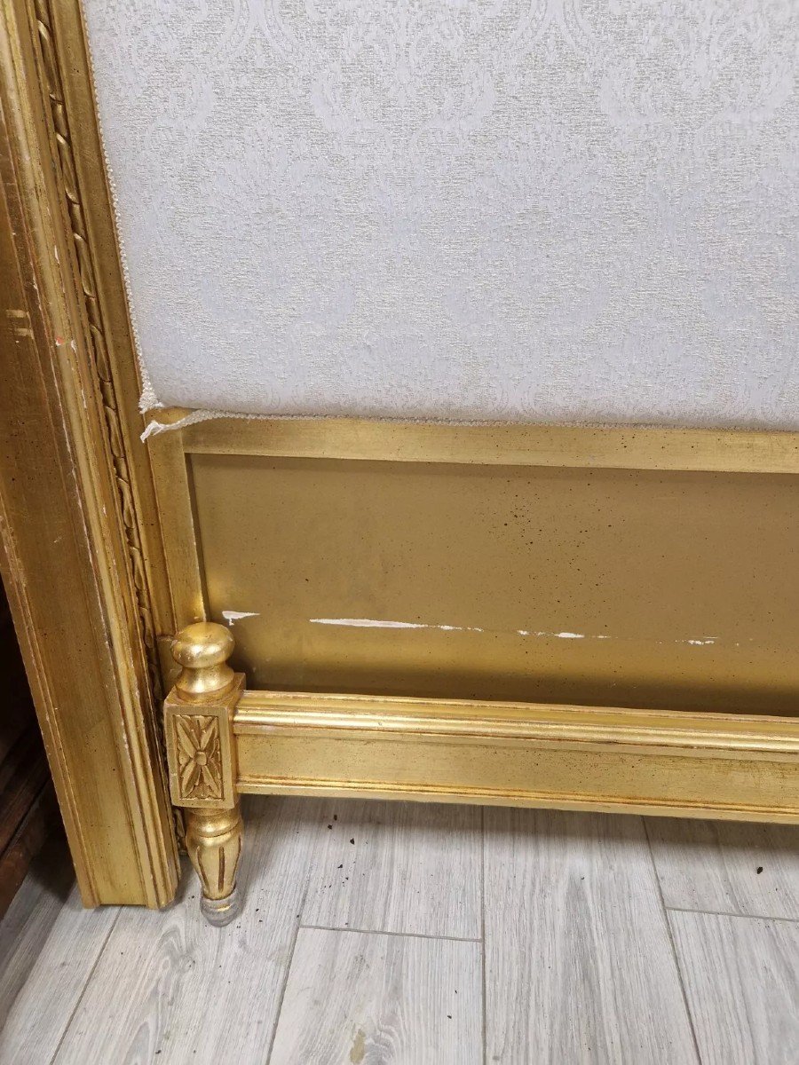 Louis XVI Style King Size French Gilded Bed-photo-2