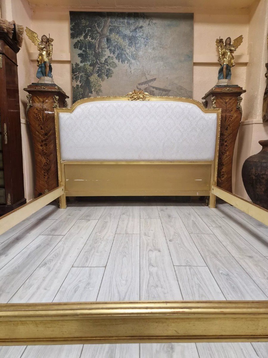 Louis XVI Style King Size French Gilded Bed