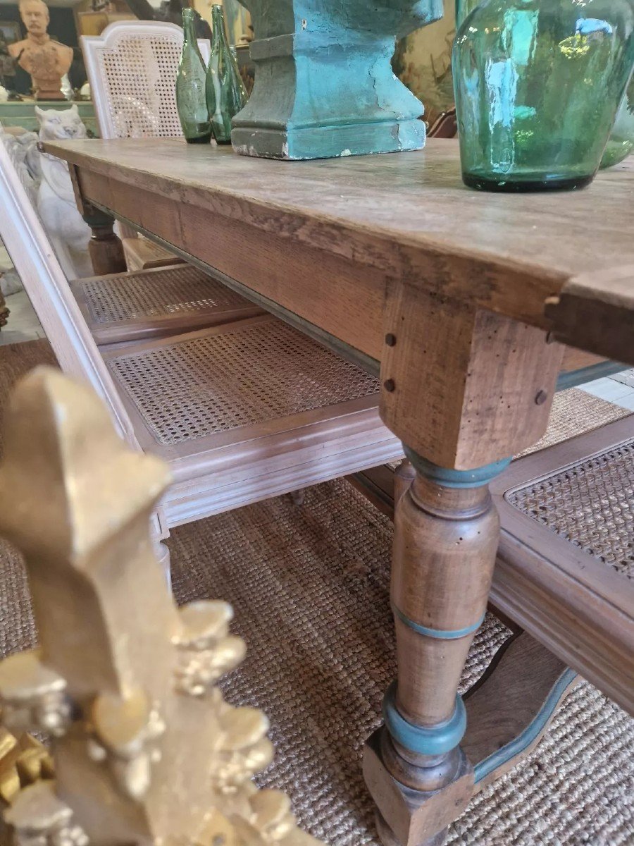 French Farmhouse Table In Pine Wood-photo-4