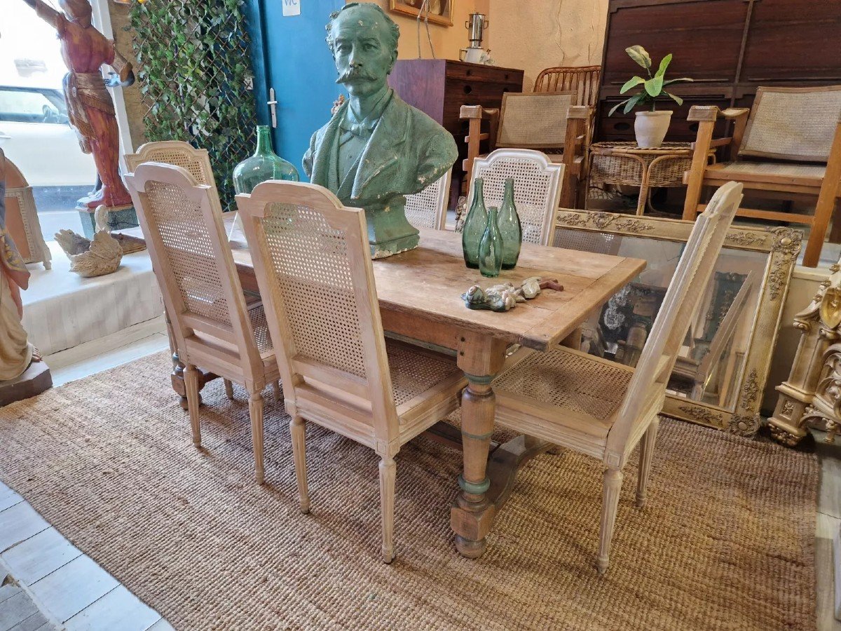 French Farmhouse Table In Pine Wood-photo-2