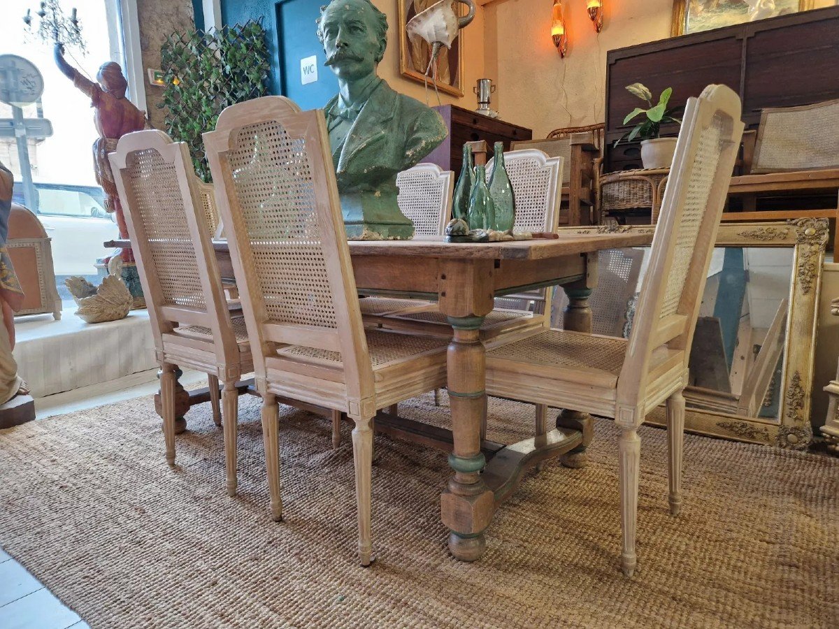 French Farmhouse Table In Pine Wood-photo-3