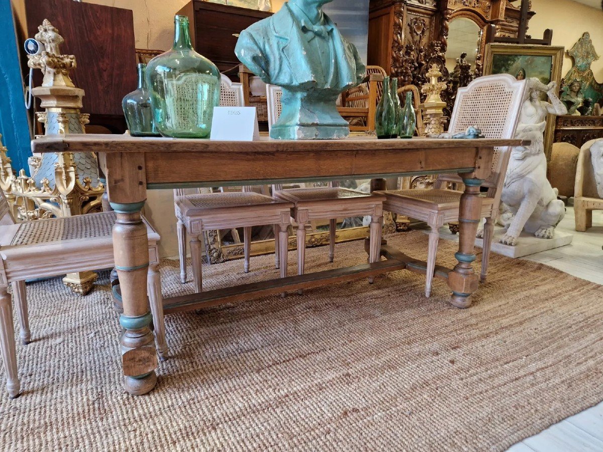 French Farmhouse Table In Pine Wood