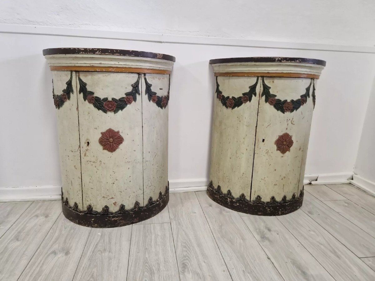 Superb Pair Of 18th Century Tambour Cabinets-photo-3