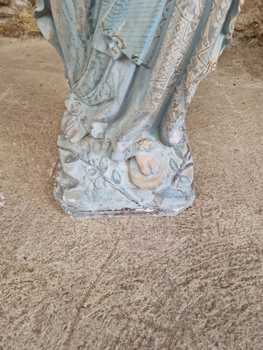  Statue Religieuse Antique Grandeur Nature Marie De Lourdes-photo-3