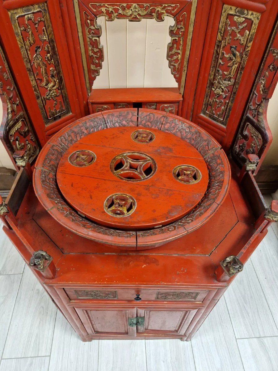 Meuble De Toilette Antique De La Dynastie Chinoise Qing-photo-6