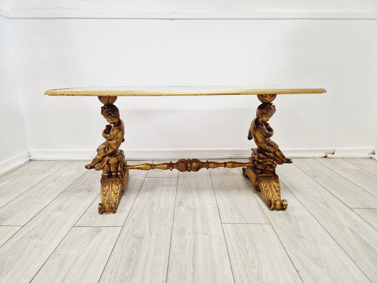  Table Basse Antique Baroque, Italie-photo-4