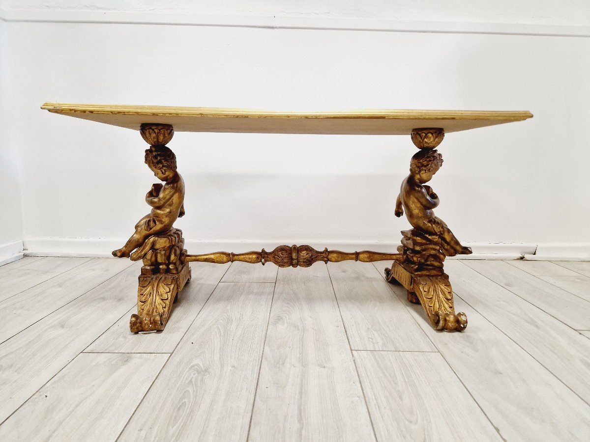  Table Basse Antique Baroque, Italie-photo-4