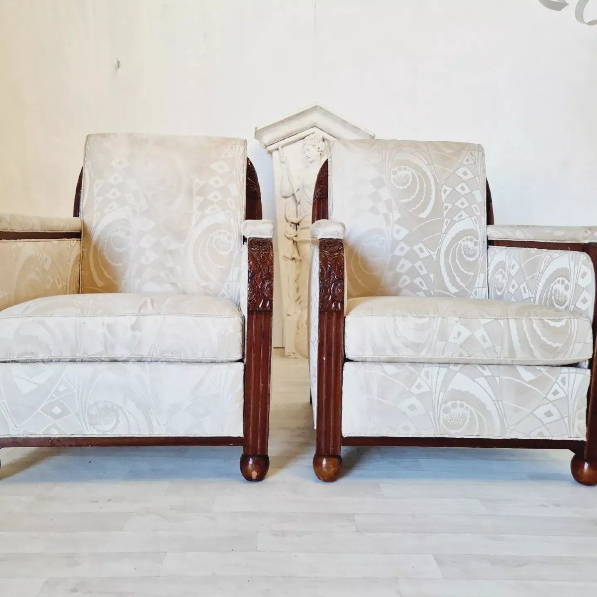 Pair Of Art Deco Armchairs From The 1930s-photo-4