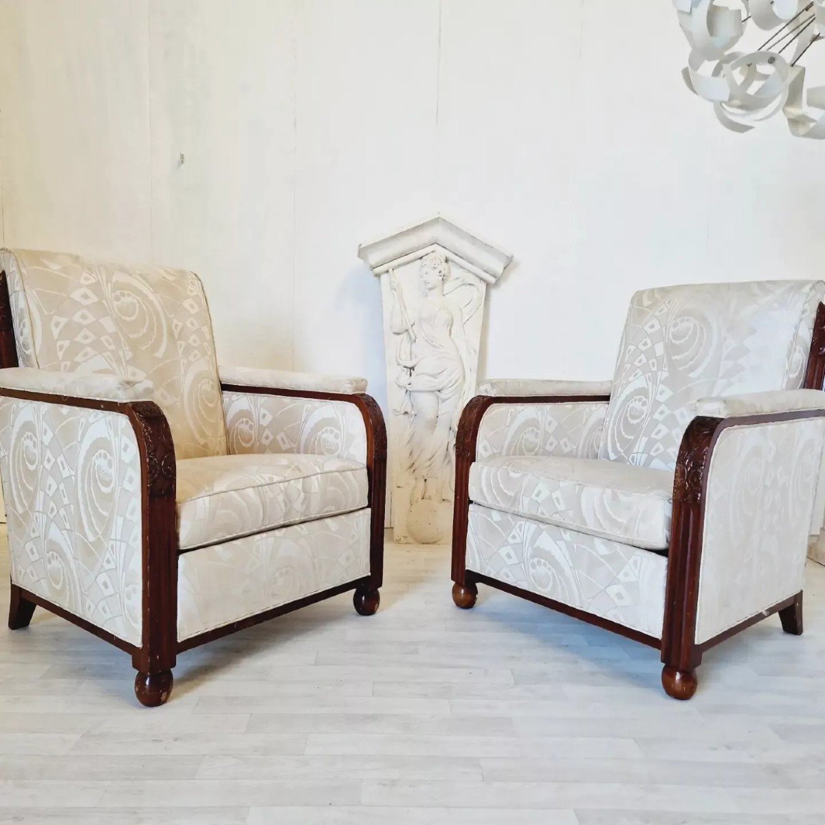 Pair Of Art Deco Armchairs From The 1930s