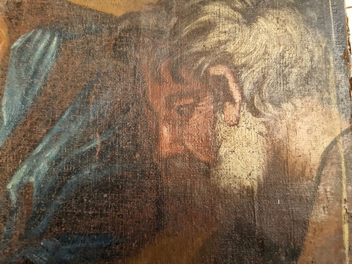  Peinture à L’huile Du 17ème Siècle D’après Rubens « L’adoration Des Mages »-photo-6